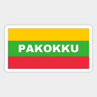 Pakokku City in Myanmar Flag Colors Sticker